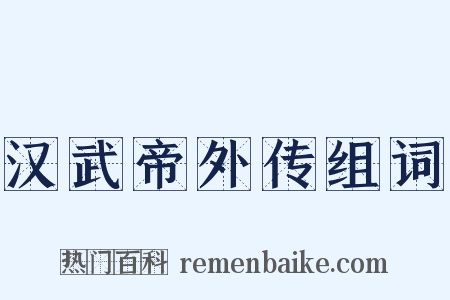 汉武帝外传组词是什么意思的图片